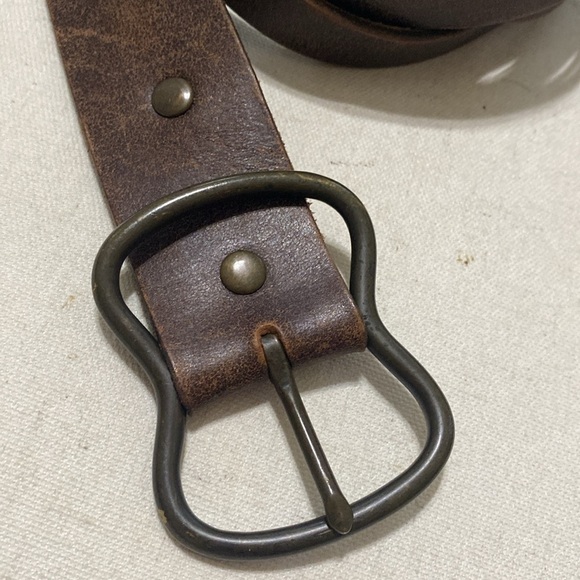 Vintage Black and Brown Leather Belts women M boho festival casual set of 2 Y2K main image 6